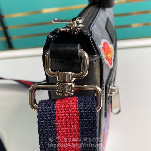 Gucci古馳包包 G家新款男包 547751 古奇克刺繡男士單肩斜挎包 gdj1443